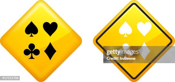 card symbols set. - blackjack stock illustrations