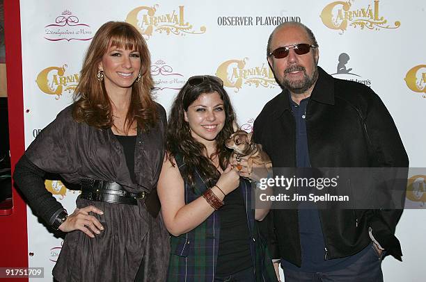 Television personalities Jill Zarin, Allyson Shapiro Zarin, dog Darren and Bobby Zarin attends Kids Day at Carnival at Bowlmor Lanes on October 10,...