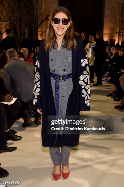 Dani Stahl attends the Oscar De La Renta fashion show during New York Fashion Week: The Shows at The Cunard Building on February 12, 2018 in New York...