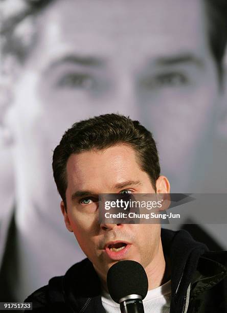 Director Bryan Singer attends the Open talk during the 14th Pusan International Film Festival at the Haeundae beach on October 11, 2009 in Busan,...