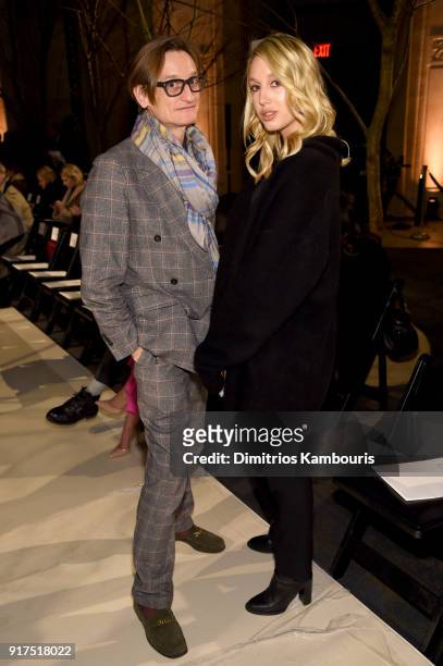 Hamish Bowles and Princess Maria-Olympia of Greece and Denmark attend the Oscar De La Renta fashion show during New York Fashion Week: The Shows at...