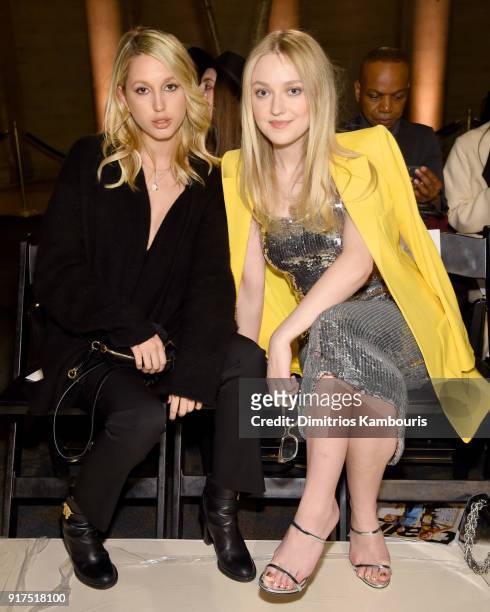 Princess Maria-Olympia of Greece and Denmark and Actor Dakota Fanning attend the Oscar De La Renta fashion show during New York Fashion Week: The...
