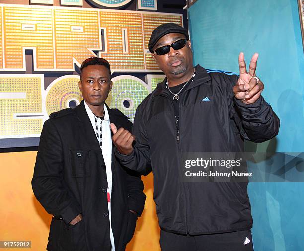 Professor Griff and Chuck D. Attend the BET Hip Hop Awards '09 at the Boisfeuillet Jones Atlanta Civic Center on October 10, 2009 in Atlanta, Georgia.