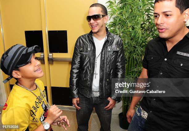 Khriz, Angel and Miguelito attends the Latin GRAMMY in the Schools at Miami Coral Park Senior High School on October 9, 2009 in Miami, Florida.