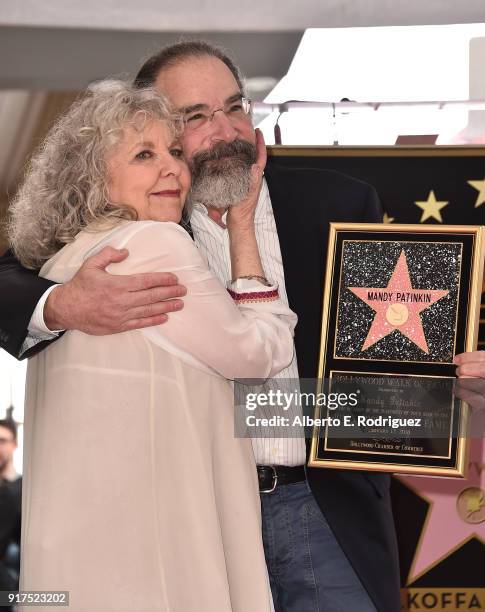 Actors Kathryn Grody and Mandy Patinkin attend a ceremony honoring Mandy Patinkin with the 2,629th star on the Hollywood Walk of Fame on February 12,...