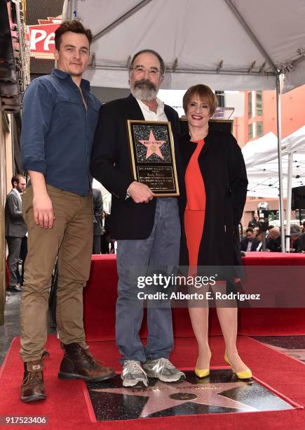 Actors Rupert Friend, Mandy Patinkin and Patti LuPone attend a ceremony honoring Mandy Patinkin with the 2,629th star on the Hollywood Walk of Fame...