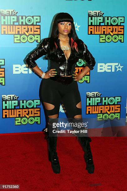 Nicki Minaj attends the BET Hip Hop Awards '09 at the Boisfeuillet Jones Atlanta Civic Center on October 10, 2009 in Atlanta, Georgia.