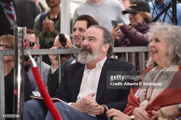 Actors Mandy Patinkin and Kathryn Grody attend a ceremony honoring Mandy Patinkin with the 2,629th star on the Hollywood Walk of Fame on February 12,...