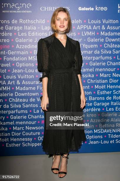 Natalia Vodianova attends the 'Heroes for Imagine' host by Kamel Mennour benefit auction at L'Institut Imagine on February 12, 2018 in Paris, France.