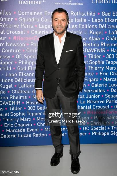 Bernard Montiel attends the 'Heroes for Imagine' host by Kamel Mennour benefit auction at L'Institut Imagine on February 12, 2018 in Paris, France.