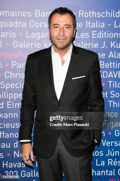 Bernard Montiel attends the 'Heroes for Imagine' host by Kamel Mennour benefit auction at L'Institut Imagine on February 12, 2018 in Paris, France.