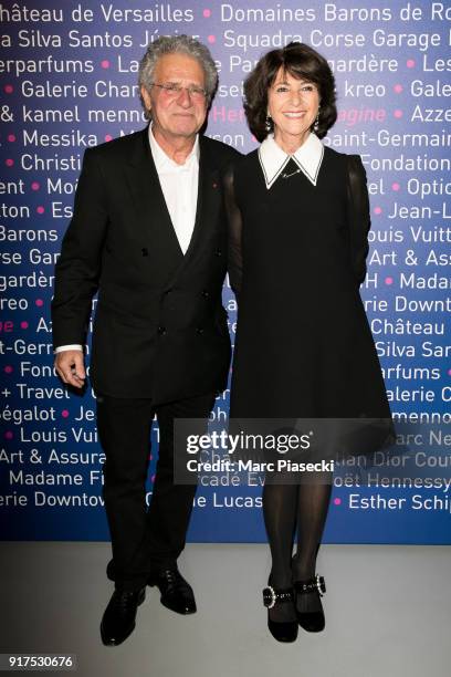 Laurent Dassault and wife Martine Dassault attend the 'Heroes for Imagine' host by Kamel Mennour benefit auction at L'Institut Imagine on February...