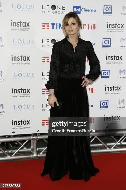 Anna Ferzetti attends 'A Casa Tutti Bene' premiere on February 12, 2018 in Rome, Italy.