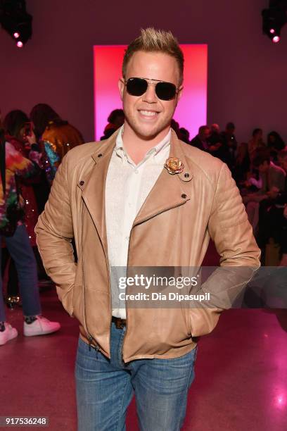 Andrew Werner attends the Libertine fashion show during New York Fashion Week: The Shows at Gallery II at Spring Studios on February 12, 2018 in New...