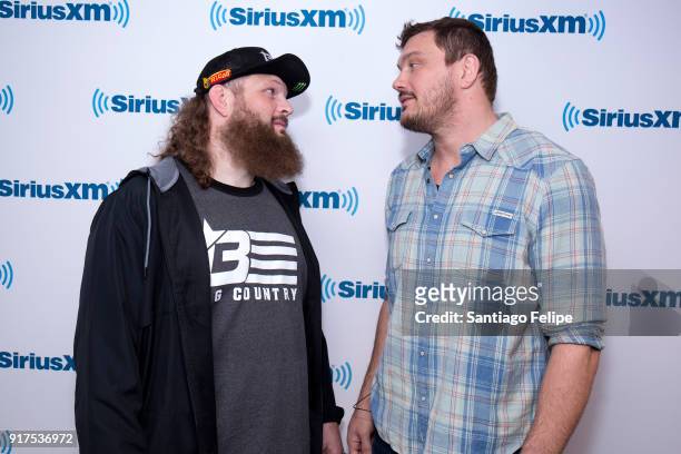 Roy Nelson and Matt Mitrione visit at SiriusXM Studios on February 12, 2018 in New York City.