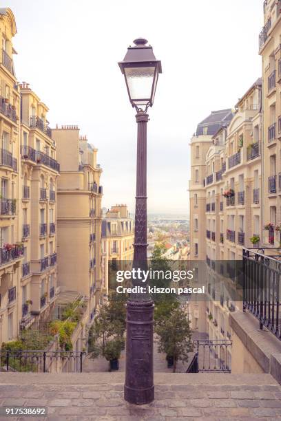 street light in paris , france - street light fotografías e imágenes de stock