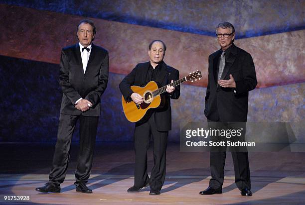 Eric Idle, Paul Simon, and Mike Nichols