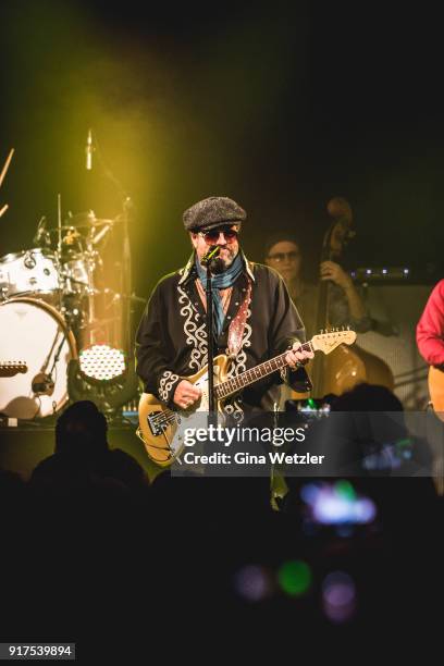 Singer Raul Malo of The Mavericks performs live on stage during a concert at the Heimathafen Neukoelln on February 12, 2018 in Berlin, Germany.