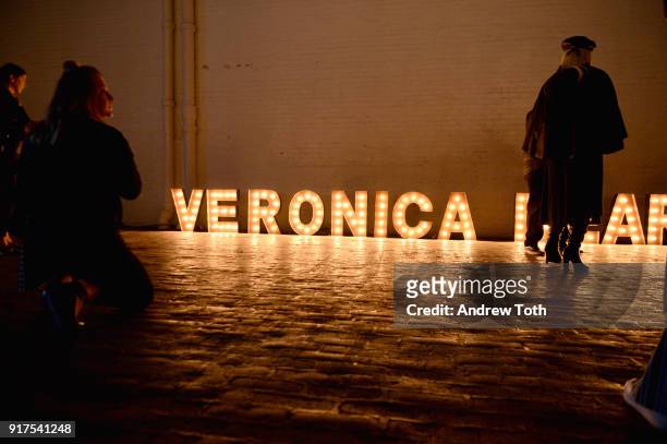 View of the venue during the Veronica Beard Fall 2018 presentation at Highline Stages on February 12, 2018 in New York City.