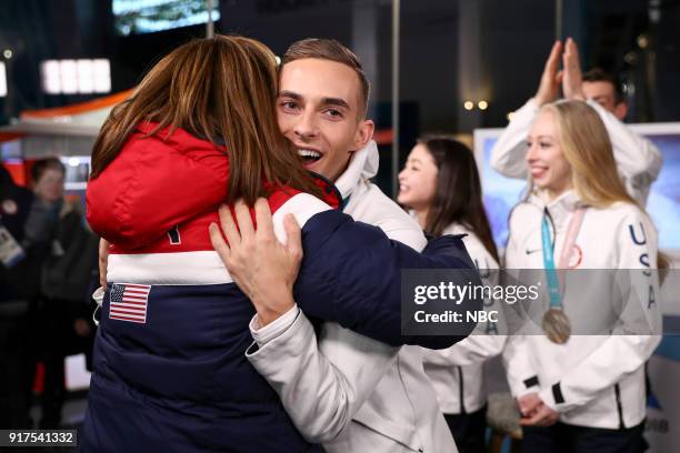 Live from Pyeongchang, South Korea for the 2018 Winter Olympics" -- Pictured: Adam Rippon on Monday, February 12, 2018 --