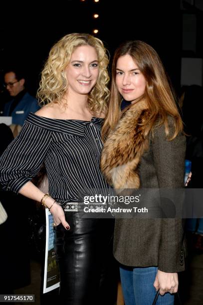 Designer Veronica Swanson Beard and author Claiborne Swanson Frank attend the Veronica Beard Fall 2018 presentation at Highline Stages on February...