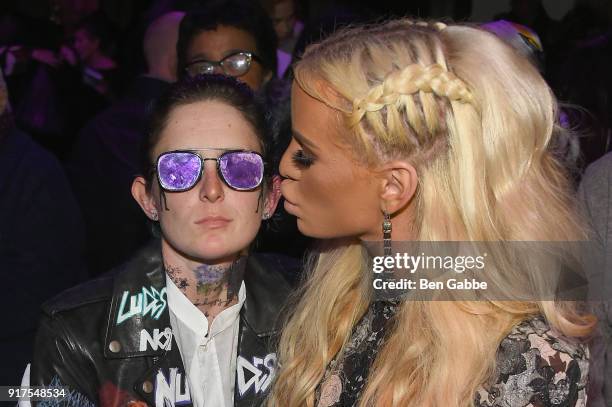 Nats Getty and internet personality Gigi Gorgeous attends the Anna Sui fashion show during New York Fashion Week: The Shows at Gallery I at Spring...