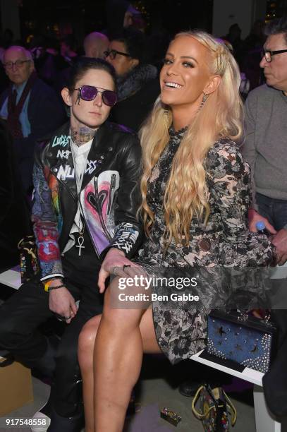 Nats Getty and internet personality Gigi Gorgeous attends the Anna Sui fashion show during New York Fashion Week: The Shows at Gallery I at Spring...