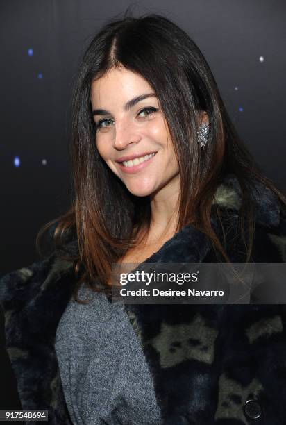 Julia Restoin Roitfeld poses backstage for the Zadig & Voltaire fashion show during New York Fashion Week at Cedar Lake Studios on February 12, 2018...