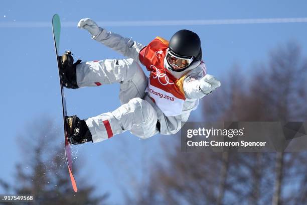 Kelly Clark of the United States competes during the Snowboard Ladies' Halfpipe Final on day four of the PyeongChang 2018 Winter Olympic Games at...