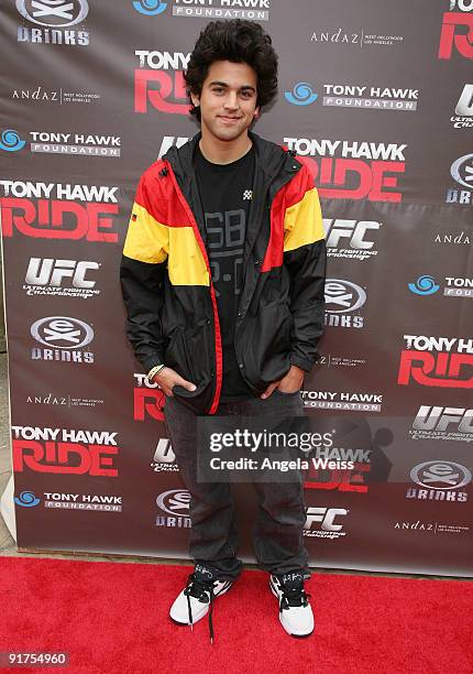 Pro Skateboarder Paul Rodriguez arrives to the 'Tony Hawk: Ride Presents Stand Up For Skateparks' benefit press conference held at the Green Acres...