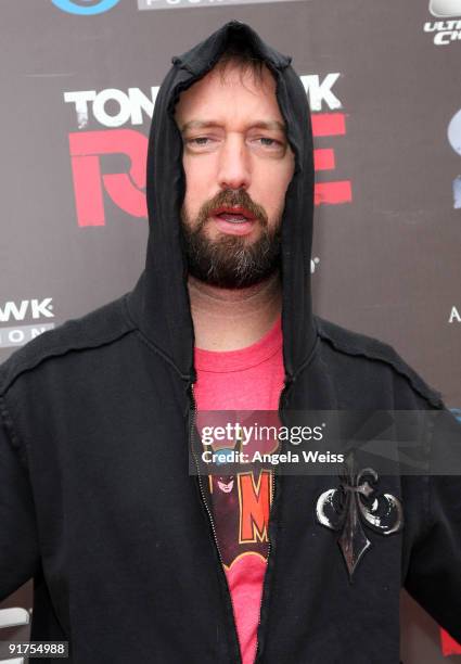 Actor Tom Green arrives to the 'Tony Hawk: Ride Presents Stand Up For Skateparks' Benefit held at the Green Acres Estate on October 11, 2009 in...