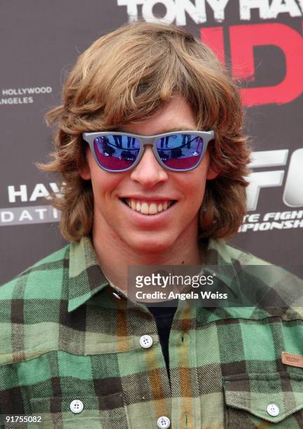 Pro Snowboarder Kevin Pearce arrives to the 'Tony Hawk: Ride Presents Stand Up For Skateparks' benefit press conference held at the Green Acres...