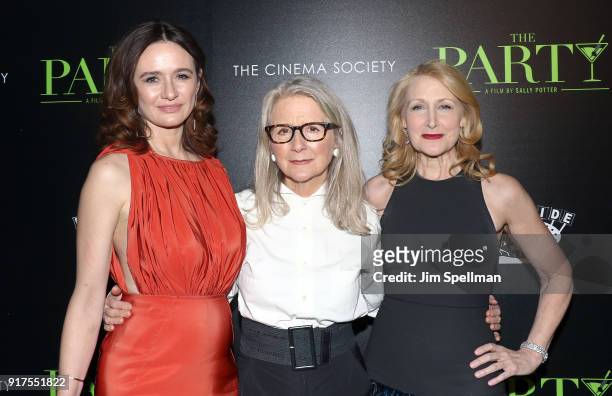 Actress Emily Mortimer, director Sally Potter and actress Patricia Clarkson attend the screening of "The Party" hosted by Roadside Attractions and...
