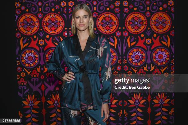 Television personality Kristen Taekman attends the Anna Sui fashion show during New York Fashion Week: The Shows at Gallery I at Spring Studios on...