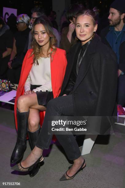 Actor Jamie Chung and blogger Danielle Bernstein attend the Anna Sui fashion show during New York Fashion Week: The Shows at Gallery I at Spring...