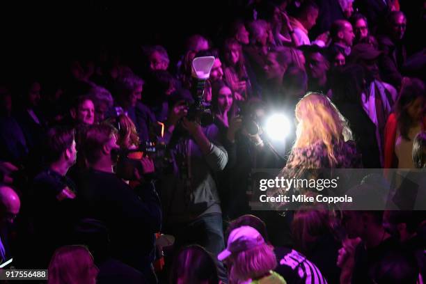 Internet personality Gigi Gorgeous is seen at the Anna Sui runway show during IMG NYFW: The Shows at Spring Studios on February 12, 2018 in New York...