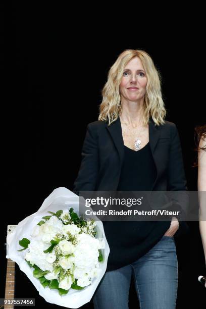 Sandrine Kiberlain Attends the Charity Gala against Alzheimer's disease at Salle Pleyel on February 12, 2018 in Paris, France.