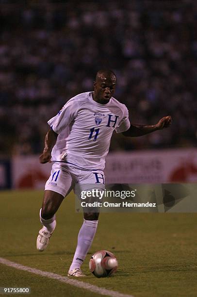 David Suazo of Honduras (Rin action during their match as part of the 2010 FIFA World Cup Quailifier at Metropolitan Olympic Stadium on October 10,...