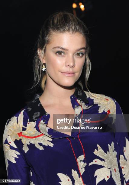 Nina Agdal attends the Zadig & Voltaire fashion show during New York Fashion Week at Cedar Lake Studios on February 12, 2018 in New York City.