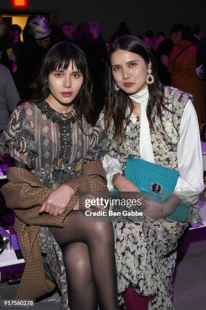 Natalie Lim Suarez and Dylana Suarez attend the Anna Sui fashion show during New York Fashion Week: The Shows at Gallery I at Spring Studios on...