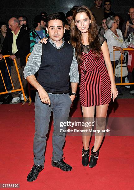 Antonio Bayona and Leticia Dolera attend the premiere of 'The Road' at the 42nd Sitges Film Festival on October 11, 2009 in Barcelona, Spain.