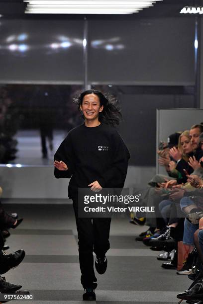 Fashion designer Alexander Wang walks the runway at Alexander Wang Ready to Wear Fall/Winter 2018-2019 Fashion Show during New York Fashion Week on...