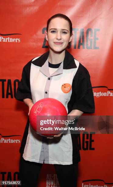 Rachel Brosnahan attends the Second Stage Theatre 2018 Bowling Classic at Lucky Strike on February 12, 2018 in New York City.