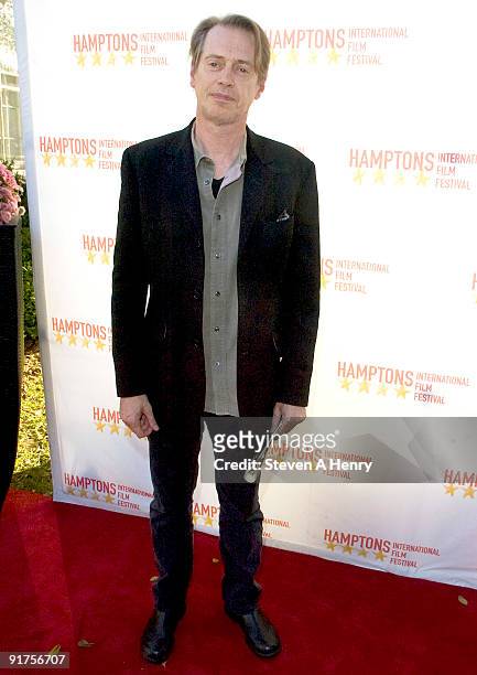 Actor Steve Buscemi attends "A Conversation With" during the 17th annual Hamptons International Film Festival at the Guild Hall on October 11, 2009...