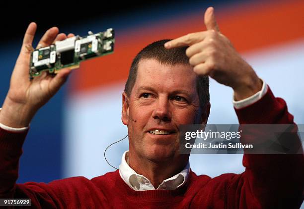 Sun Microsystems chairman and co-founder Scott McNealy speaks during a keynote address at the 2009 Oracle Open World conference October 11, 2009 in...