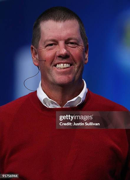 Sun Microsystems chairman and co-founder Scott McNealy speaks during a keynote address at the 2009 Oracle Open World conference October 11, 2009 in...