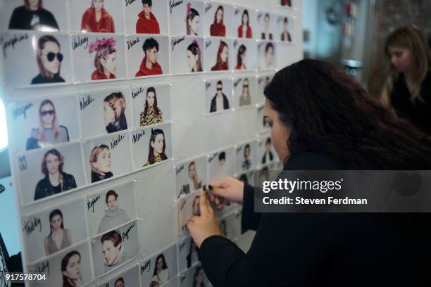 Atmosphere backstage for the Zadig & Voltaire fashion show during New York Fashion Week at Cedar Lake Studios on February 12, 2018 in New York City.