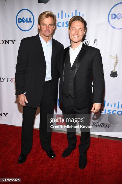 Professional surfer Laird Hamilton and actor Elijah Allan-Blitz attend the Advanced Imaging Society 2018 Lumiere Awards presented by Dell and Cisco...