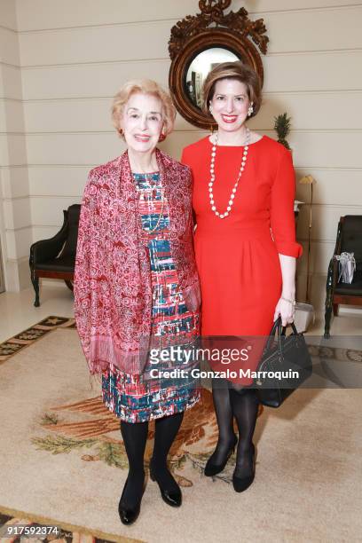 Lila Prounis and Amelia Prounis during the Susan Gutfreund Hosts UN Women For Peace Association Reception on February 12, 2018 in New York City.