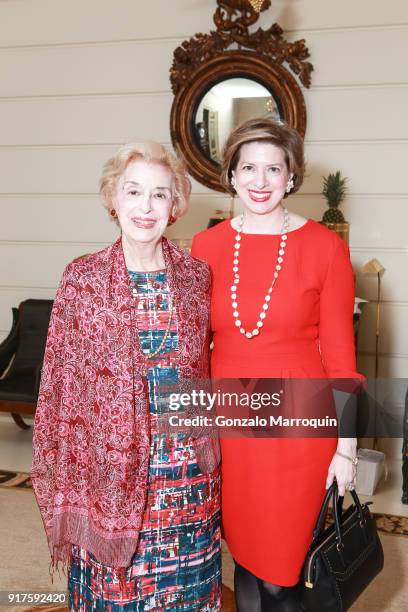 Lila Prounis and Amelia Prounis during the Susan Gutfreund Hosts UN Women For Peace Association Reception on February 12, 2018 in New York City.